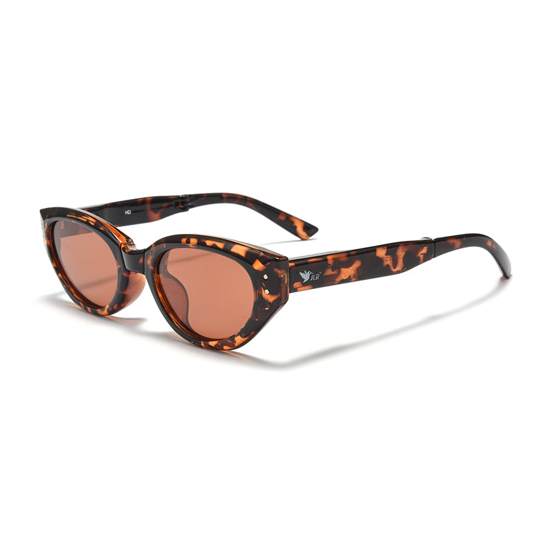 Women’s Cat Eye Folding Sunglasses – Small Plastic Frame
