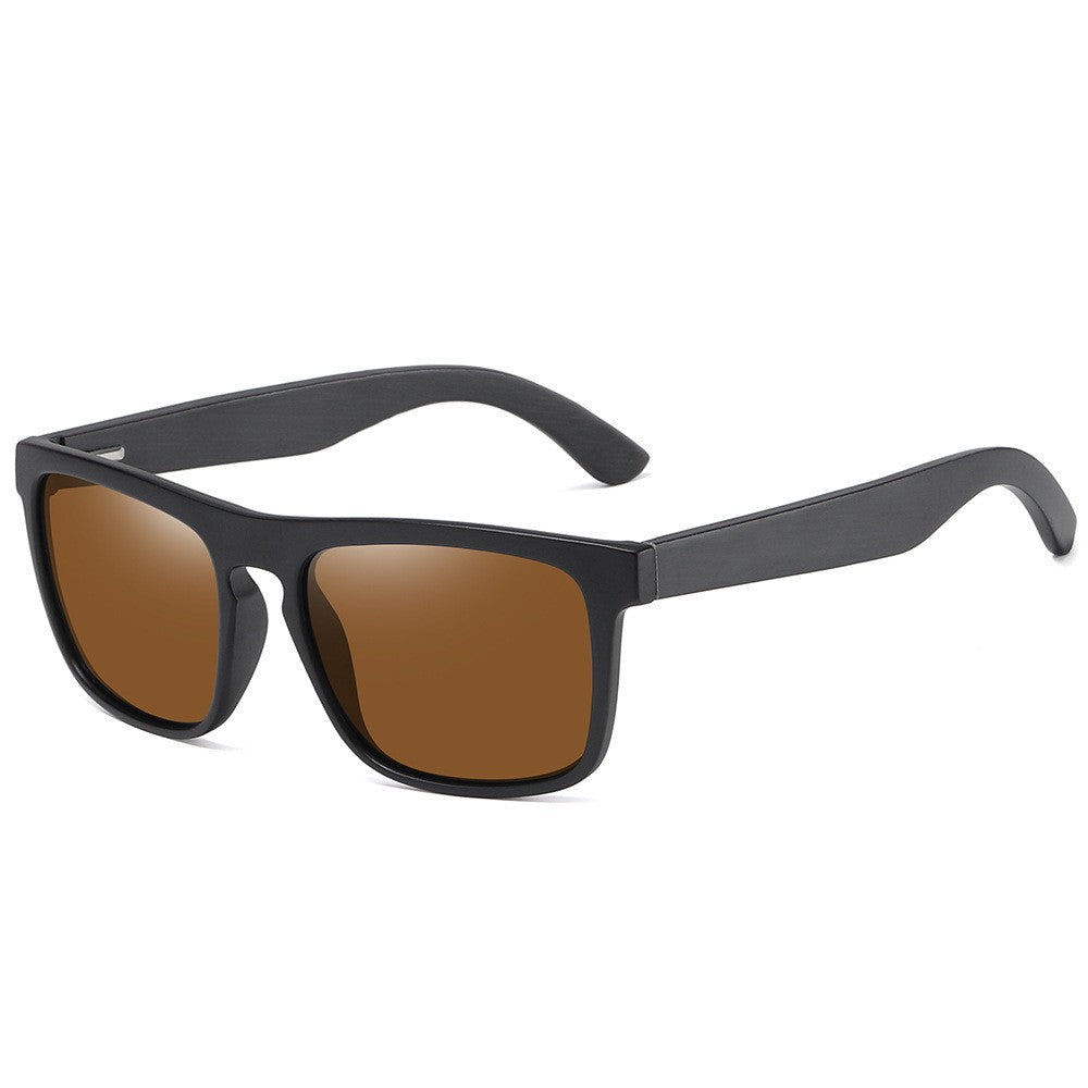 Bamboo Polarized Mirror Sunglasses – Black Frame
