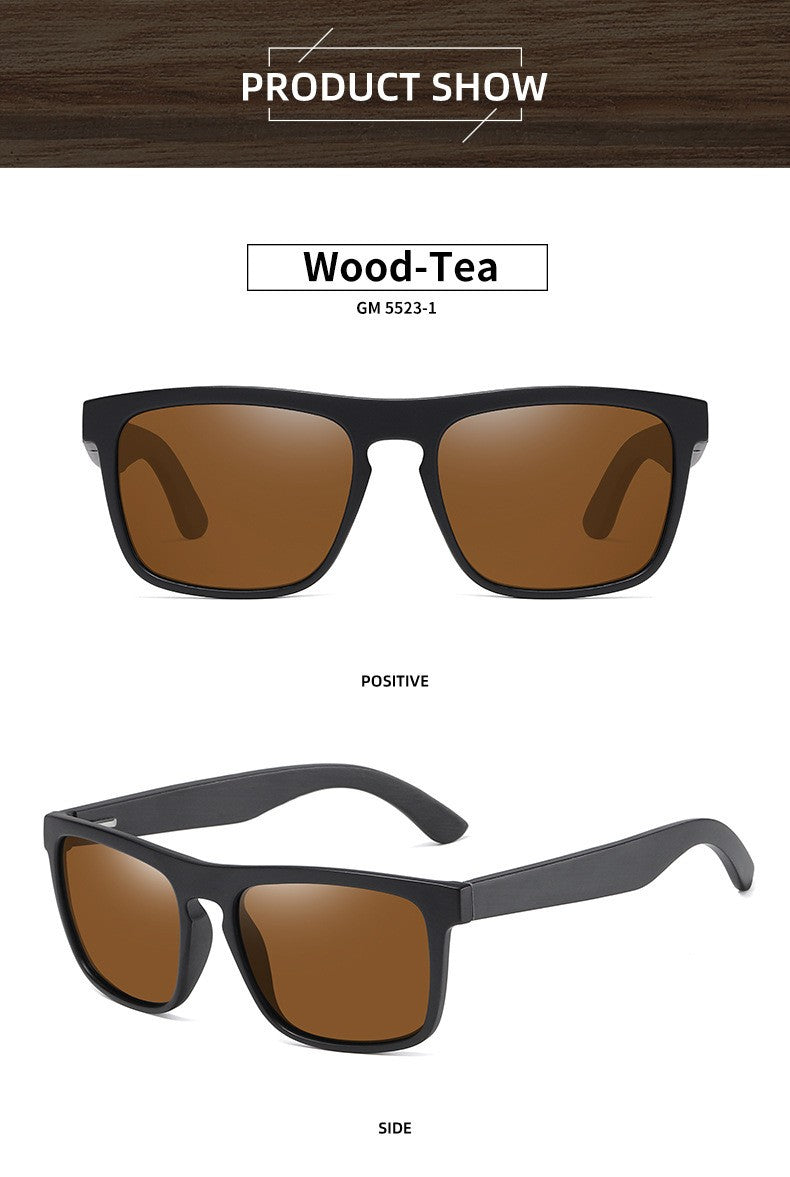 Bamboo Polarized Mirror Sunglasses – Black Frame