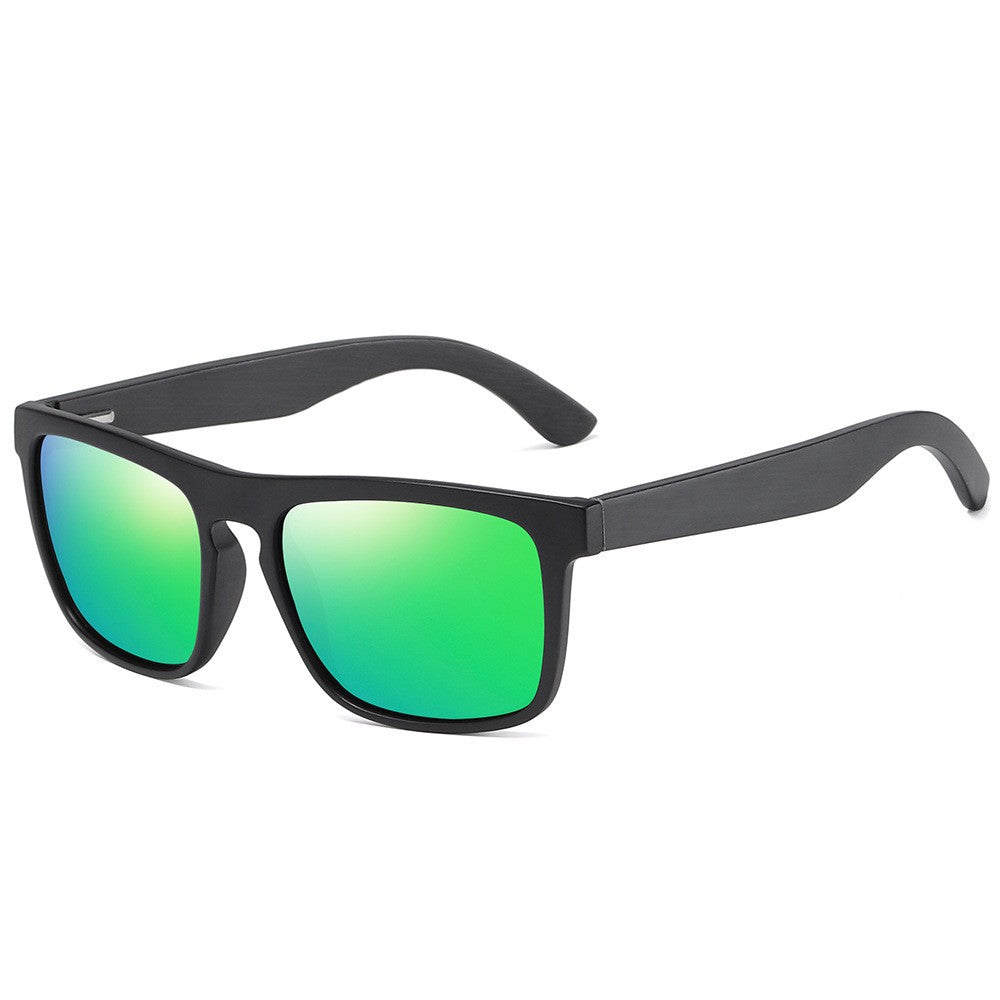 Bamboo Polarized Mirror Sunglasses – Black Frame