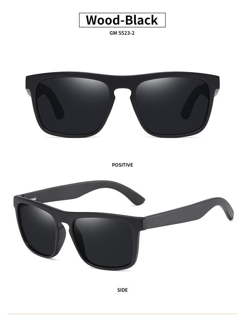 Bamboo Polarized Mirror Sunglasses – Black Frame