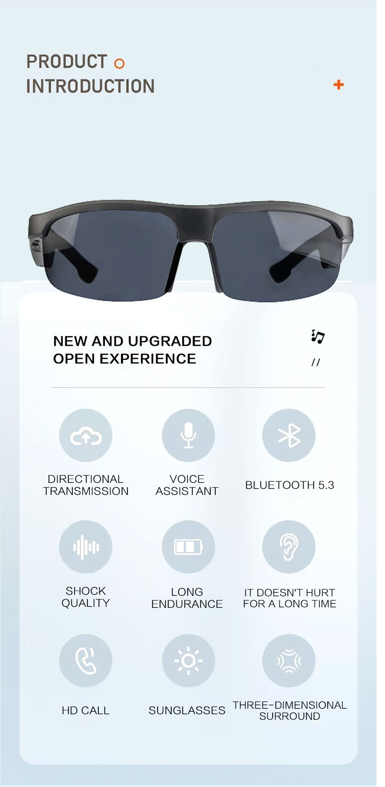 Men’s Bluetooth Polarized Sunglasses – Sport Style