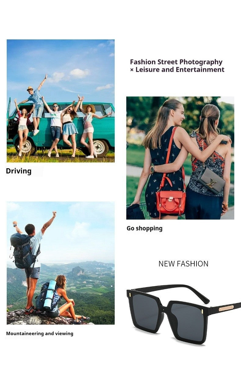 Square Plastic Frame Sunglasses – 3 Colors