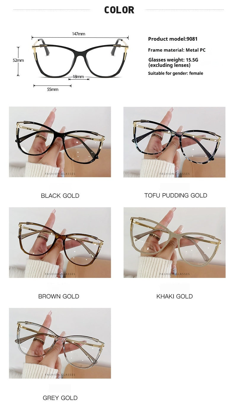 Women's Cat Eye Transition Glasses – Gold Frame