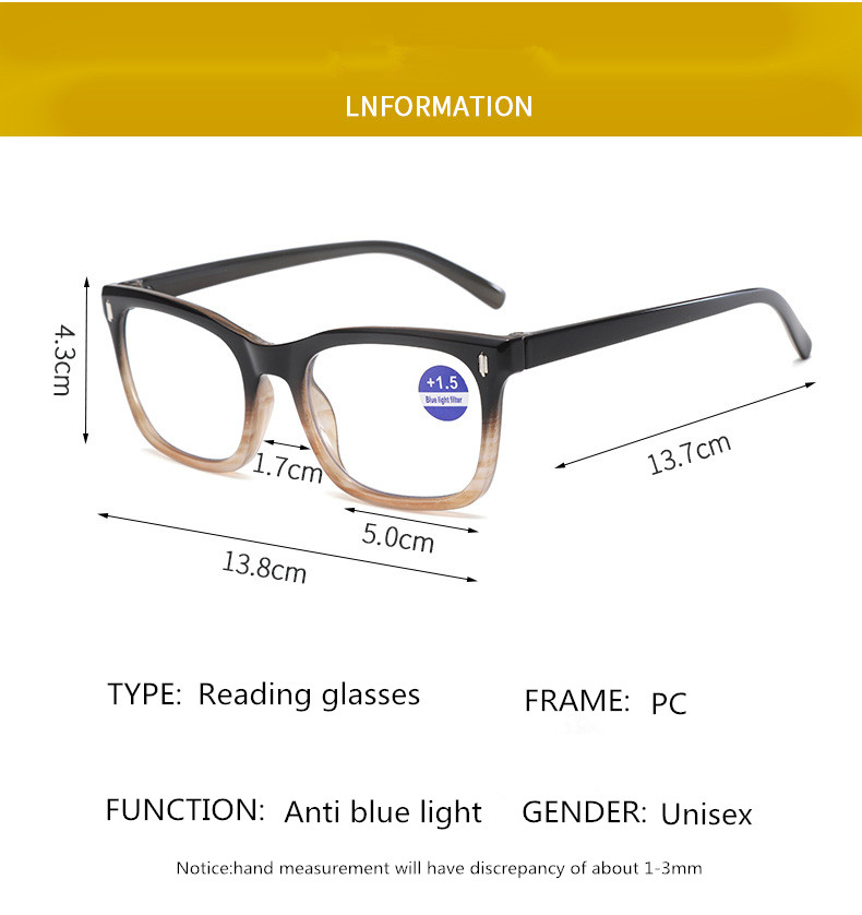Anti Blue Light Reader Unisex – Available in 2 Colors