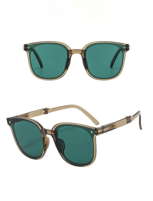 113_C5_Folding_Green_Grey_Plastic_Sunglasses