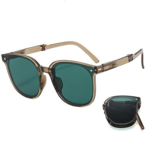 113_C5_Folding_Green_Grey_Plastic_Sunglasses