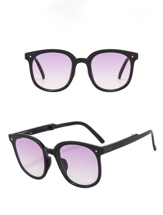 113_C6_Folding_Purple_Gradient_Black_Plastic_Sunglasses