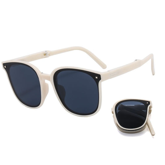 113_C8_Folding_Grey_White_Plastic_Sunglasses