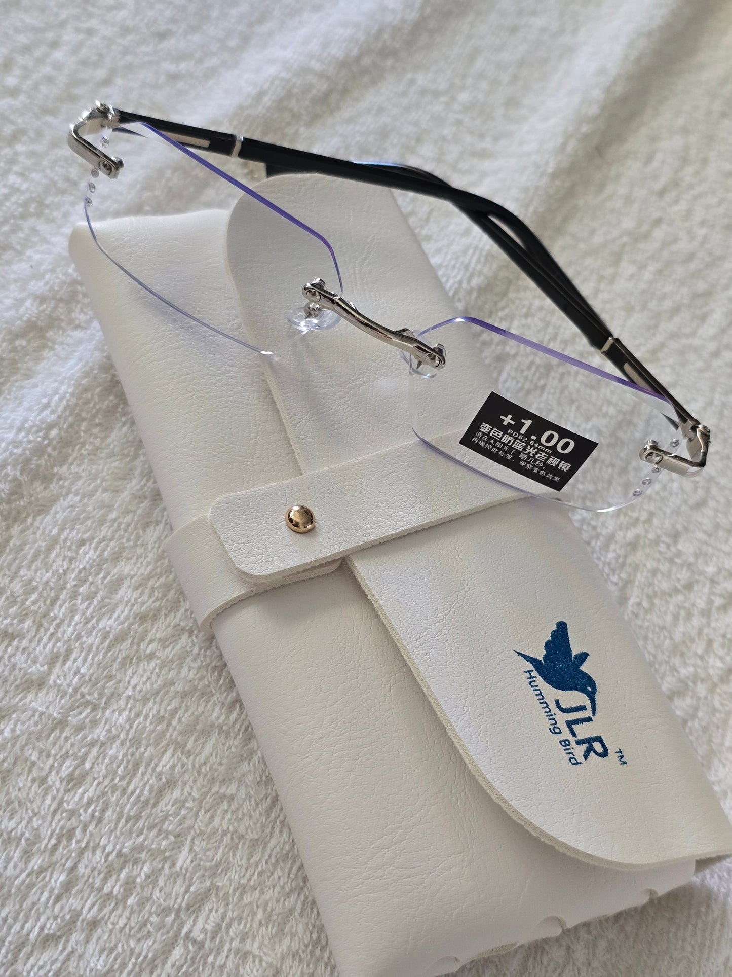 Men’s Rimless Anti Blue Light Reading Glasses