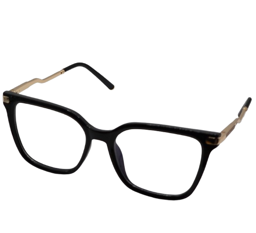 Men’s Classic Black Full-Rim Square Eyeglasses