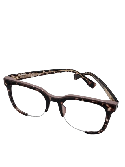 Half Frame Clear Green Reading Glasses – Anti-Fatigue – Unisex Square Design