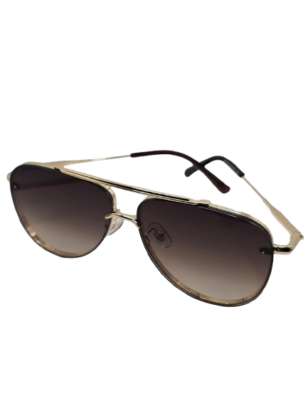Men’s Pilot Sunglasses – Gold Frame with Grey Gradient Lenses