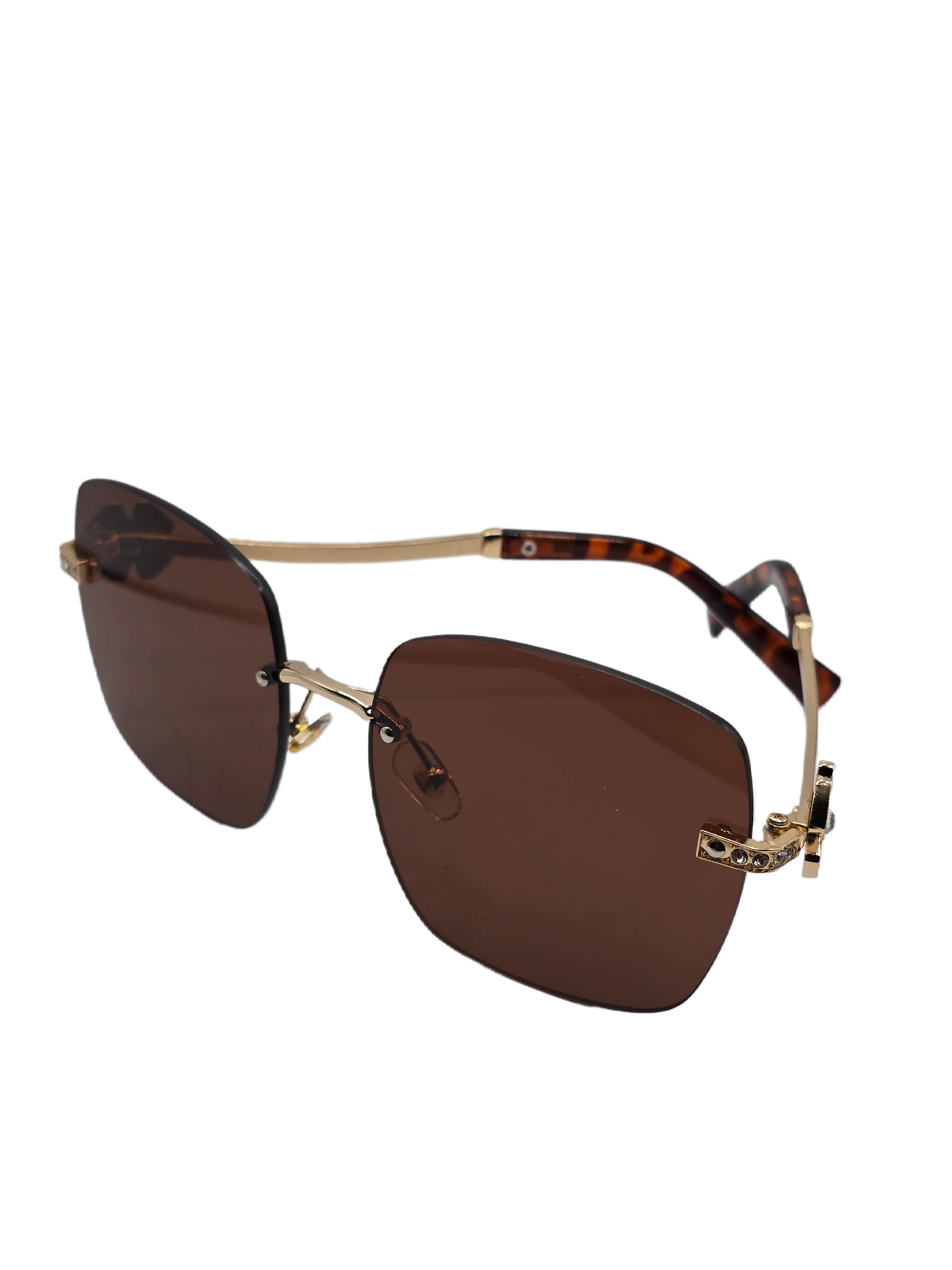 Women’s Luxury Bulgari 6173-B Butterfly Sunglasses – Gold Frame