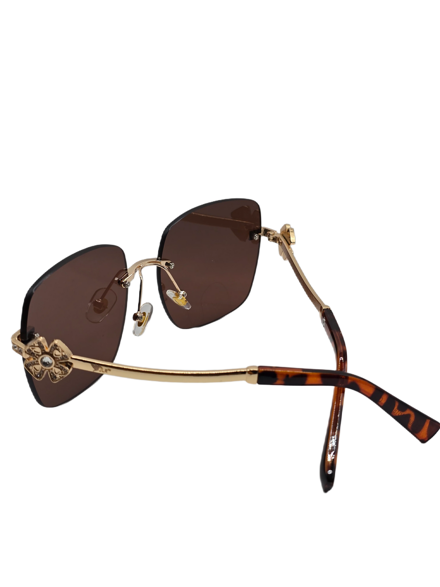 Women’s Luxury Bulgari 6173-B Butterfly Sunglasses – Gold Frame