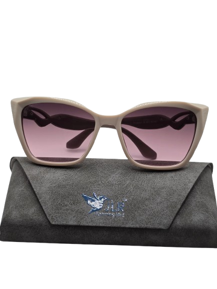 Cat-Eye Sunglasses – Black to Clear Frame – Gradient Lenses – Unisex