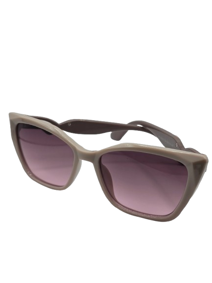 Women’s Brown Cat-Eye Sunglasses – Pink Gradient Lenses