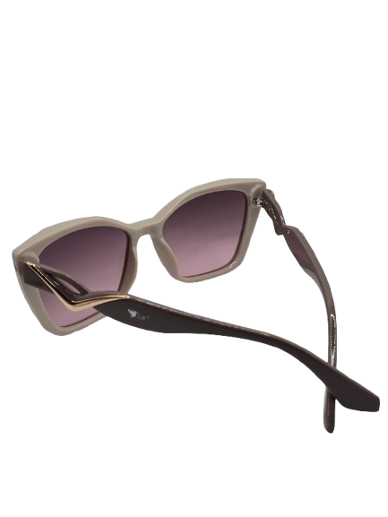 Women’s Beige Cat-Eye Sunglasses – Soft & Stylish