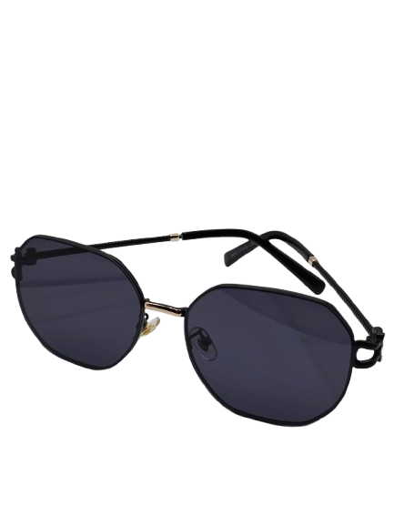 Square Hexagon Sunglasses – Metal Frame – Unisex Design