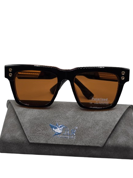 Polarized Sunglasses – Black Frame – Amber Lenses