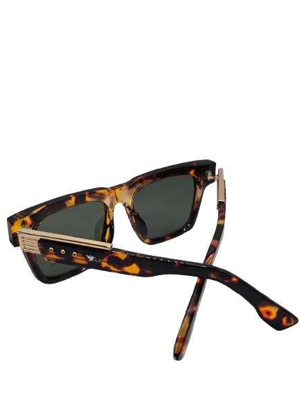 Men’s Oversized Rectangle Sunglasses – Tortoiseshell Frame