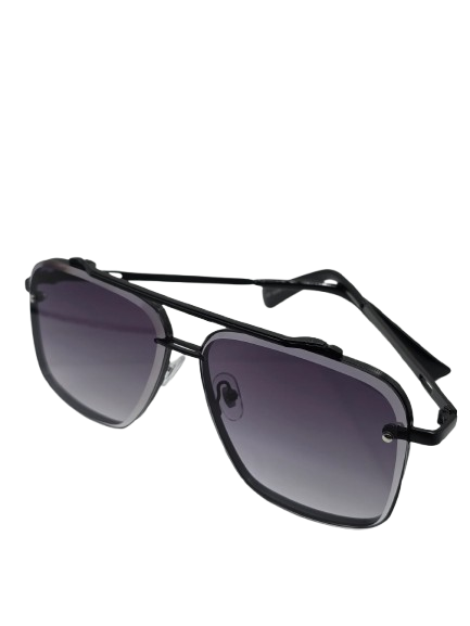 Black Aviator Sunglasses – Gradient Lenses – Unisex