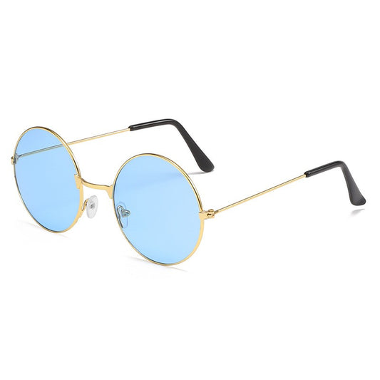 7001_C6_Round_Metal_Gold_Blue_Sunglasses