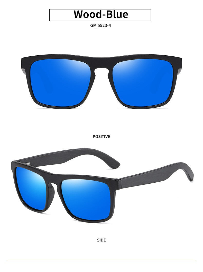 Bamboo Polarized Mirror Sunglasses – Black Frame