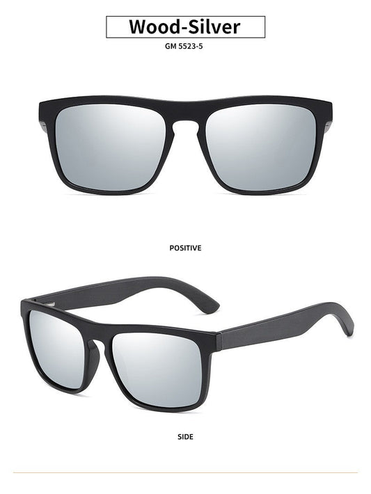 Bamboo Polarized Mirror Sunglasses – Black Frame