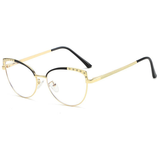C1 Cat Eye Blue Trans Gold Black Frame Glasses | Stylish Eyewear | My Glasses Store