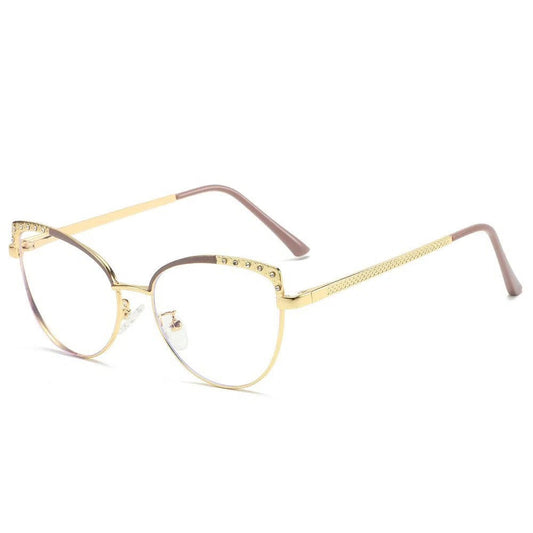 C4 Cat Eye Blue Trans Gold Brown Frame Glasses | Stylish Eyewear | My Glasses Store