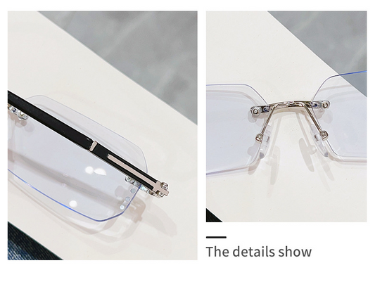 Men’s Rimless Anti Blue Light Readers