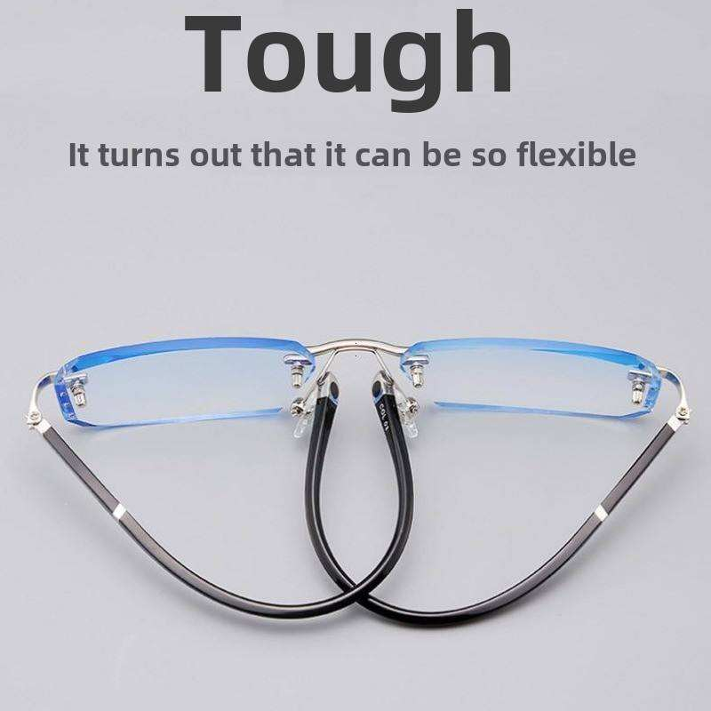 Men’s Rimless Anti Blue Light Reading Glasses