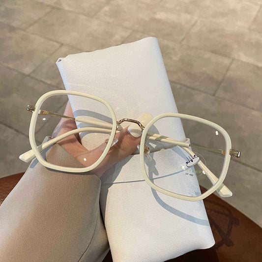S5 C5 Anti-Blue Square Myopia Glasses | White Frame | Stylish Eye Protection | My Glasses Store